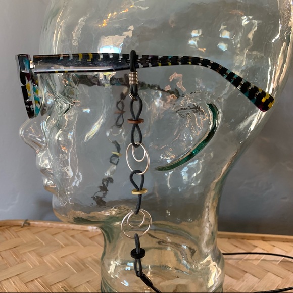 Eyeglass Leash / Chain - silver disks - Picture 3 of 8